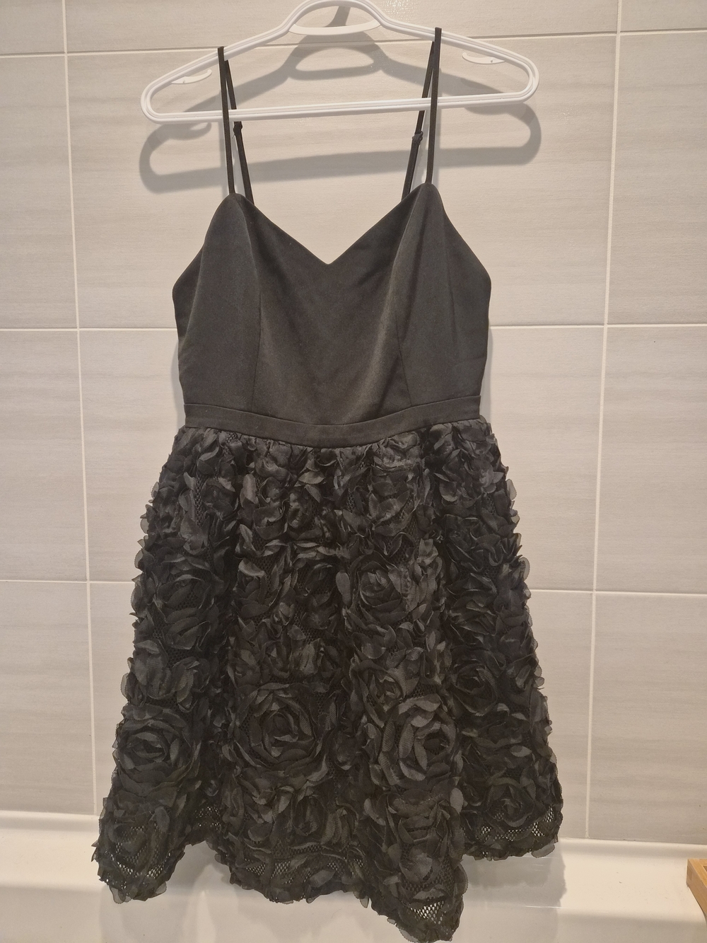 Pink Martini Black Rosette Midi Dress